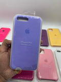 APPLE iPhone Silicone Logo Case Purple Red Pink Yellow Lilac Plum Maroon