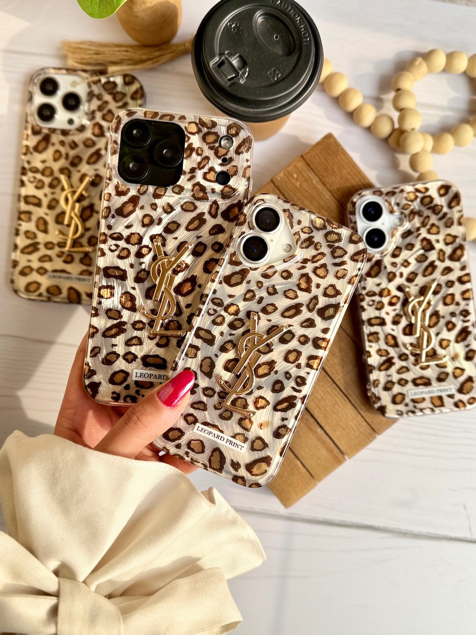 Premium Ysl Branded Leopards Case With Box packing