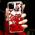 Waterfall Red Heart Liquid Luxury Case