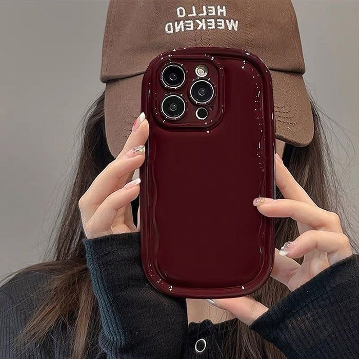 Cherry Wine Burgundy Puff Phone Case 🍒✨ FLAT 70% OFF today