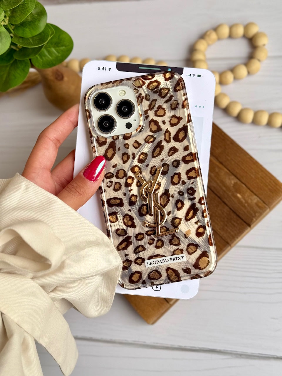 Premium Ysl Branded Leopards Case With Box packing