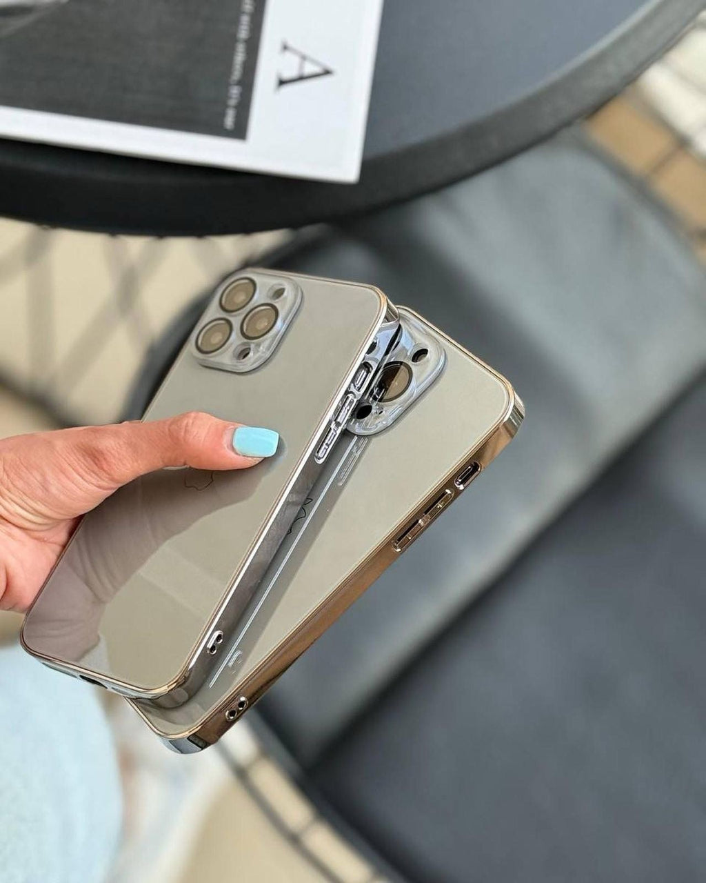 Best Seller Luxury Glass logo Case With Lens ( 70% OFF Today)
