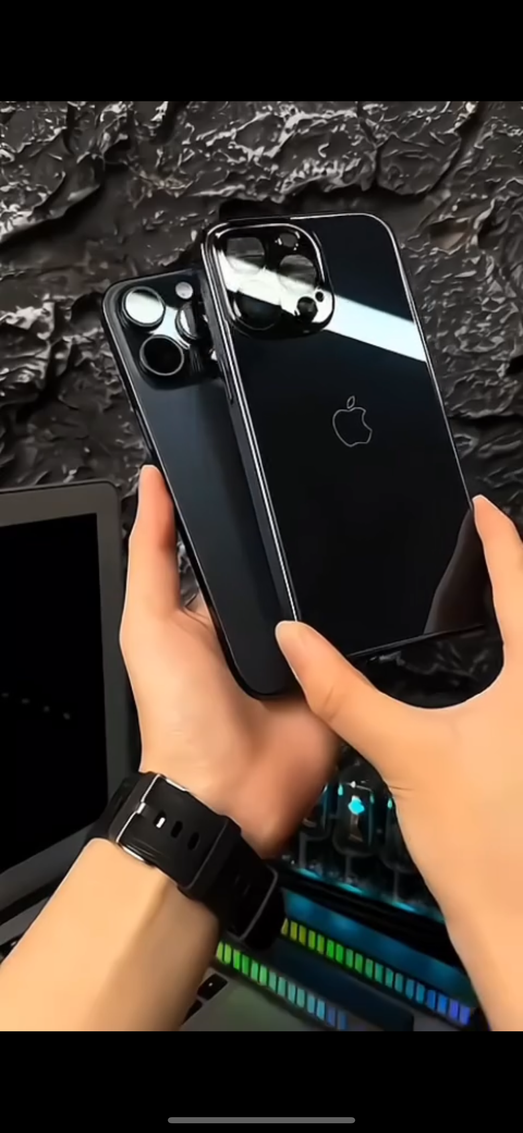 Best Seller Luxury Glass logo Case With Lens ( 70% OFF Today)