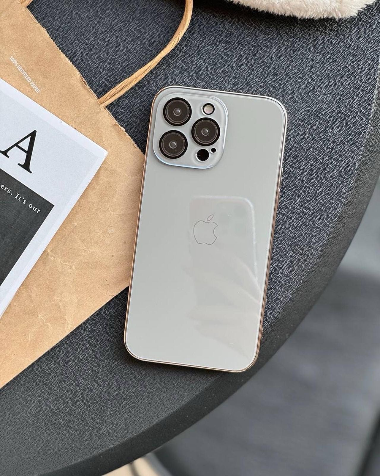 Best Seller Luxury Glass logo Case With Lens ( 70% OFF Today)