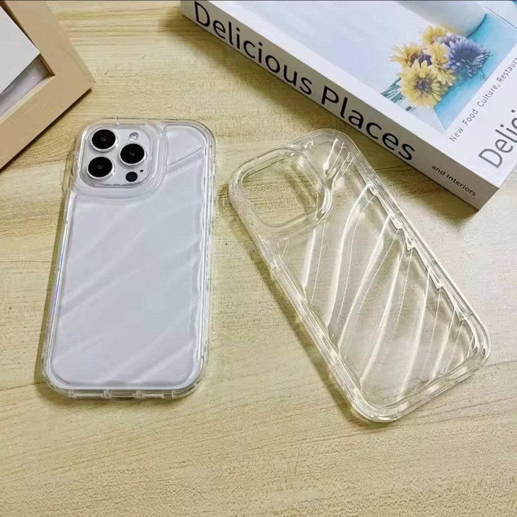 Premium Transparent Wavy Anti-Burst Case ( 70% Off Today )