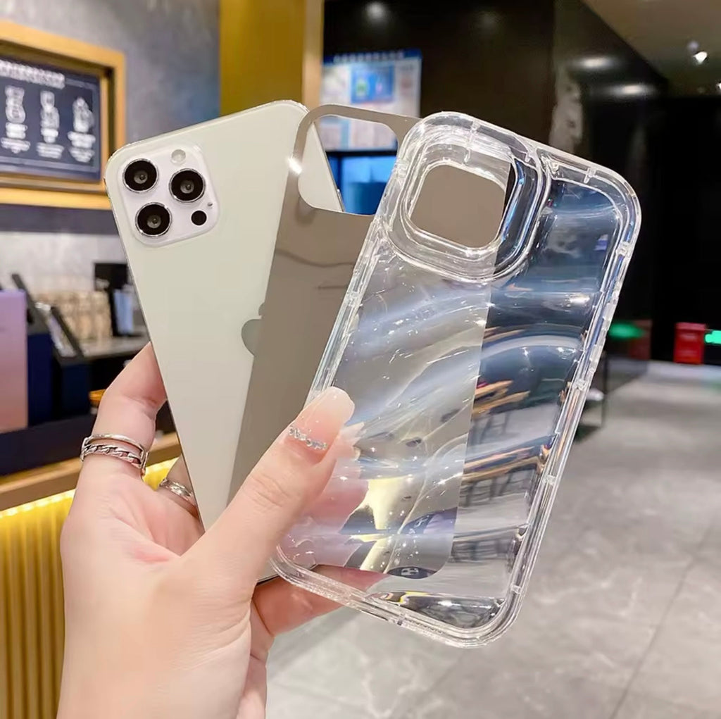 Mirror Silver holographic Wavy Anti-Burst Case ( 70% Off Today )