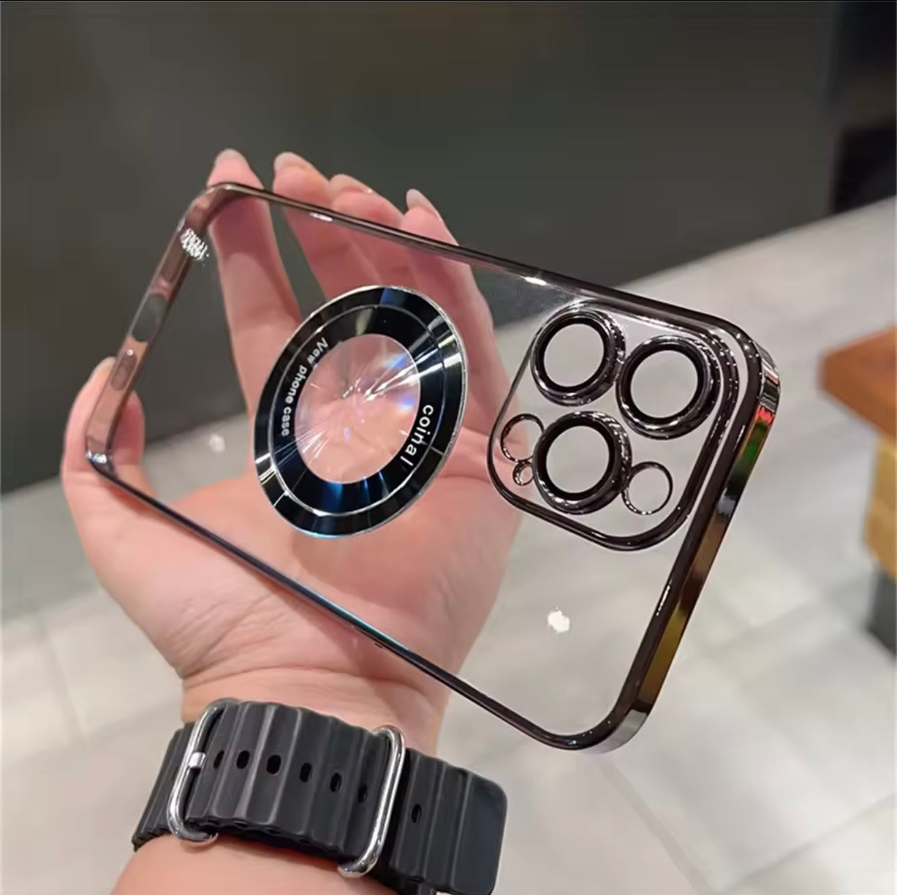 Luxury Transparent Magnetic Wireless Case for iPhone –(50% OFF TODAY)