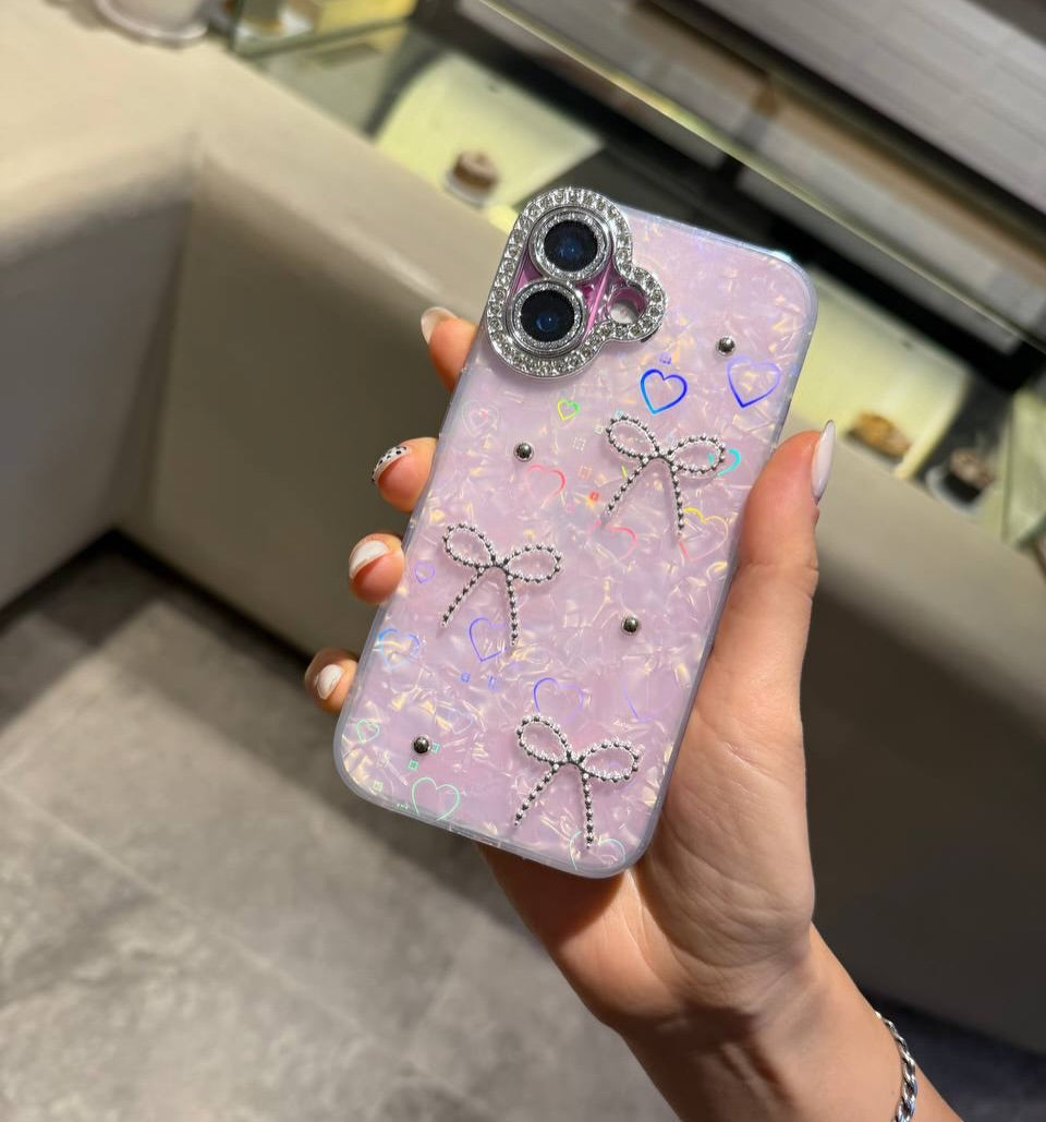 ✨ Premium Bow Crystal Diamond iPhone Case