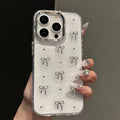 TRANSPARENT BOW SHIMMERY CASE 50% OFF TODAY