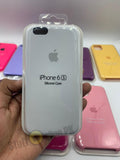 APPLE iPhone 6/6S Silicone Logo Case Purple Red Pink Yellow Lilac Plum Maroon