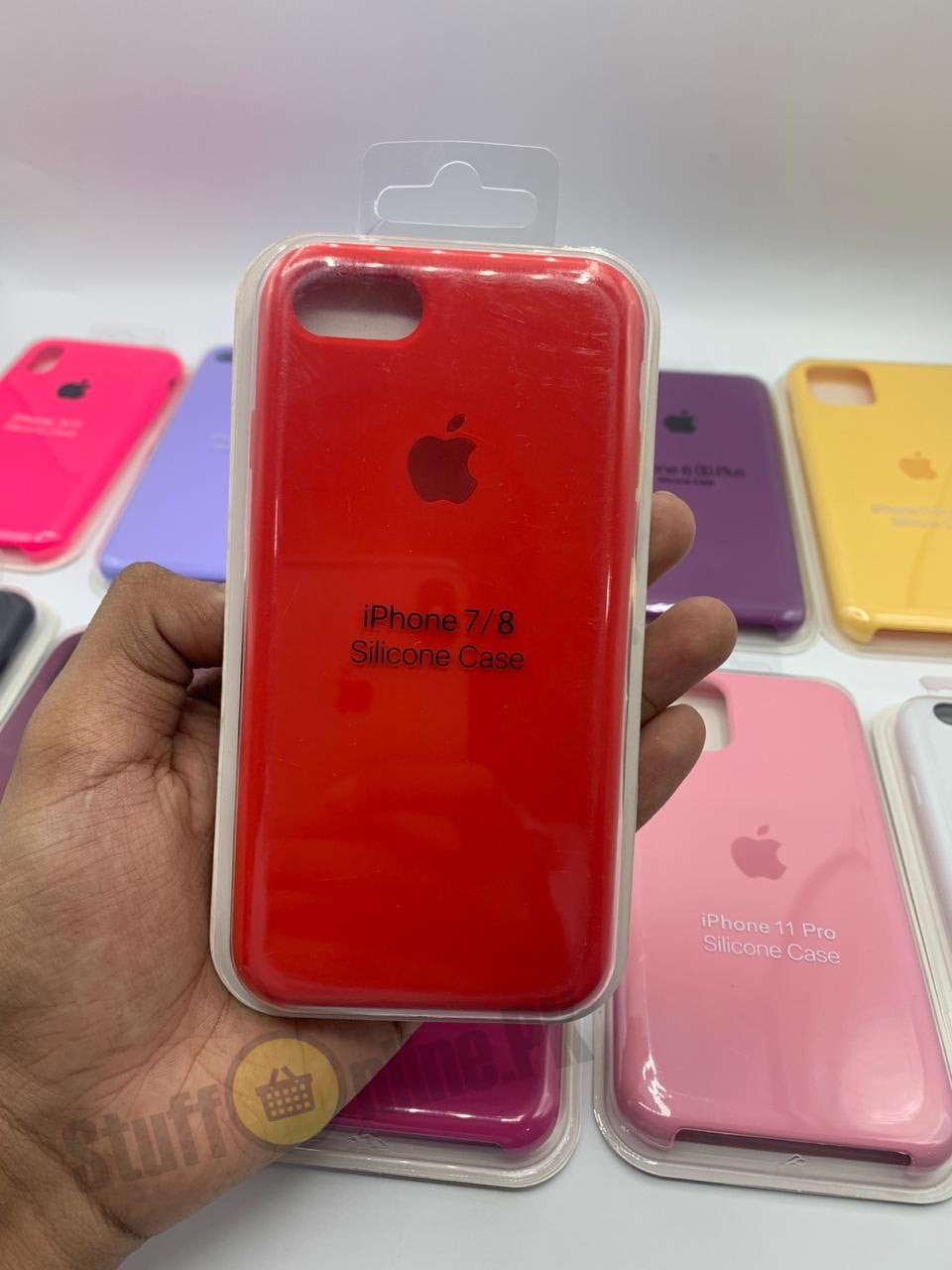 APPLE iPhone 11 Silicone Logo Case Purple Red Pink Yellow Lilac Plum Maroon