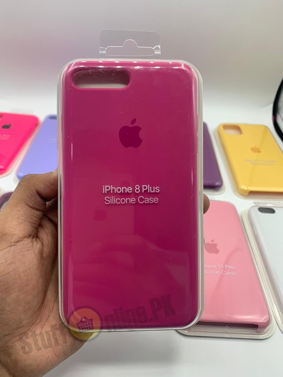APPLE iPhone 11 Silicone Logo Case Purple Red Pink Yellow Lilac Plum Maroon