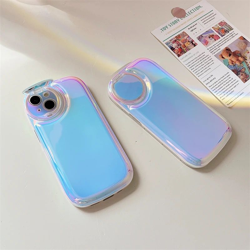 Laser Holographic Flip Mirror Case For iPhone