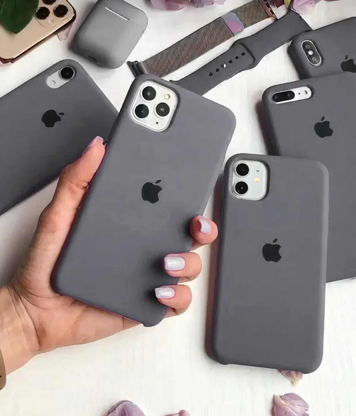 iPhone Premium Quality Silicone Case (Gray Color)