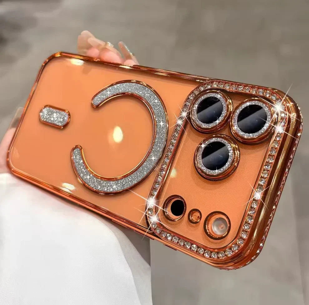 New Diamond Magsafe Glam Case With Lens Protection