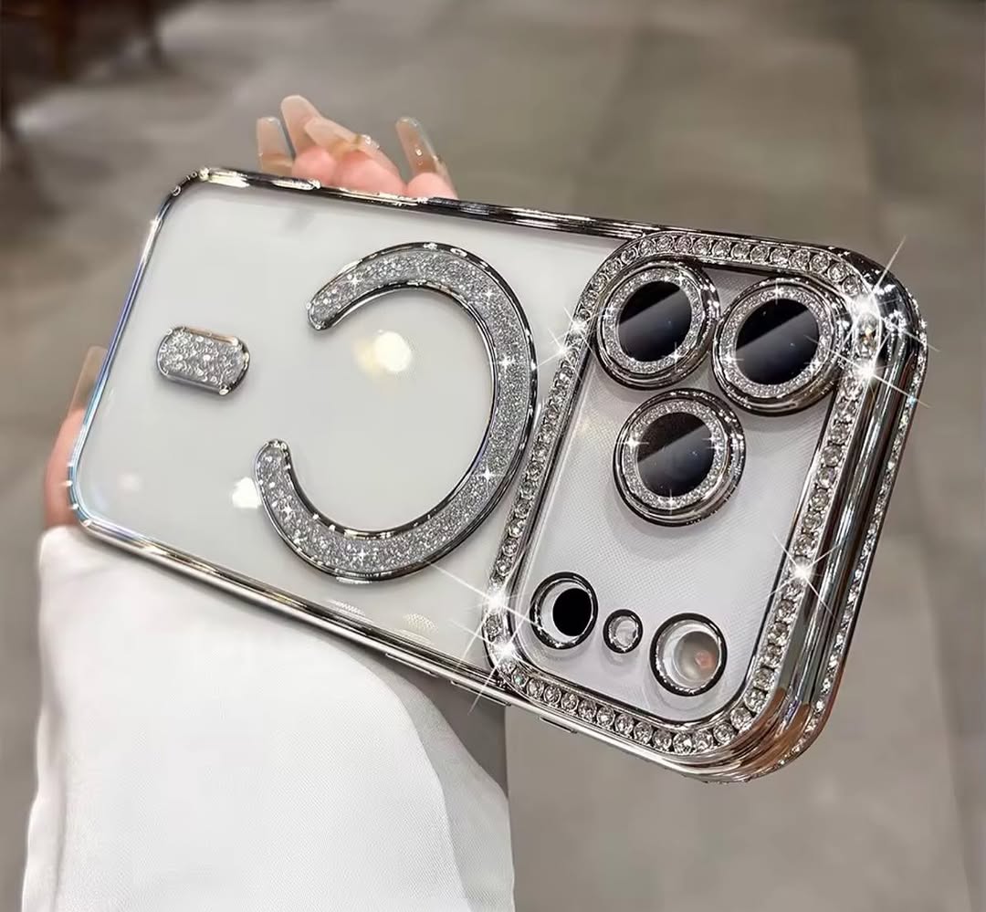 New Diamond Magsafe Glam Case With Lens Protection