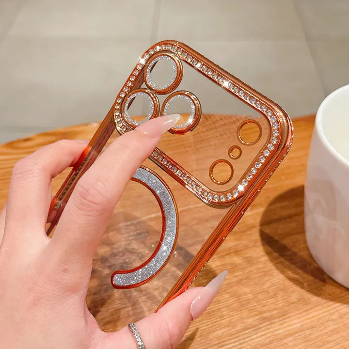 New Diamond Magsafe Glam Case With Lens Protection