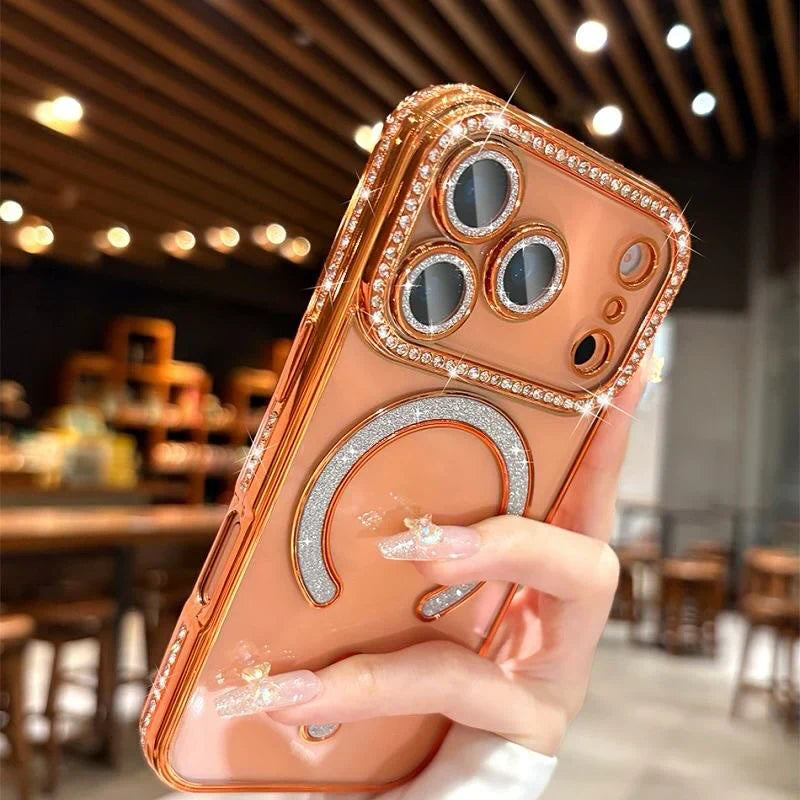 New Diamond Magsafe Glam Case With Lens Protection