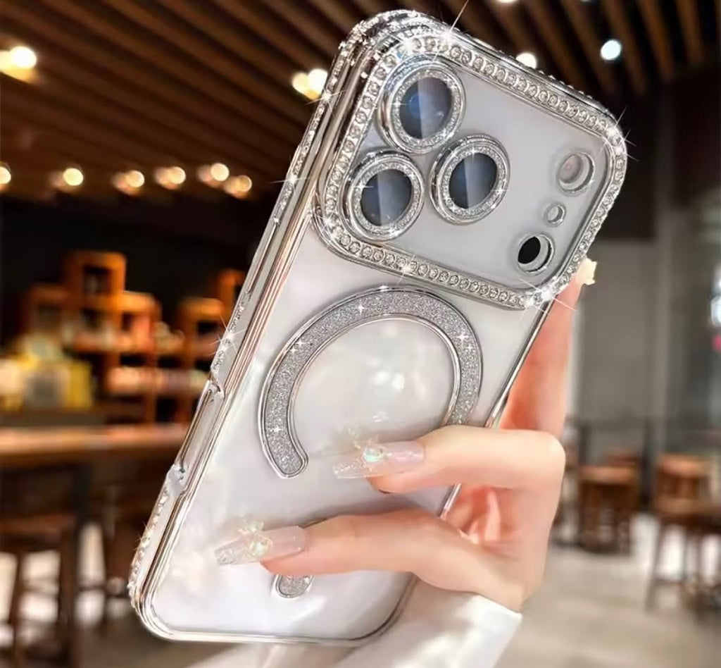 New Diamond Magsafe Glam Case With Lens Protection